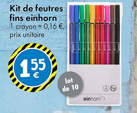Kit de feutres fins einhorn