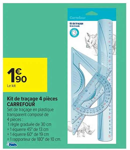 Kit de traçage 4 pièces CARREFOUR