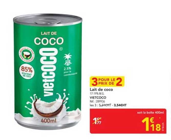 Lait de coco vietCoco 400 ml