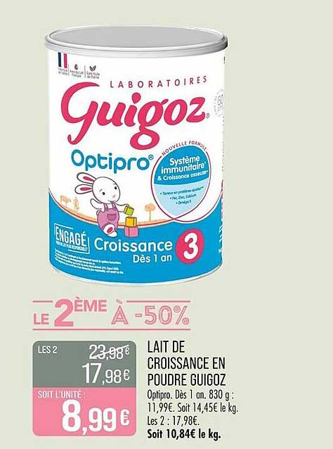 LAIT DE CROISSANCE EN POUDRE GUIGOZ