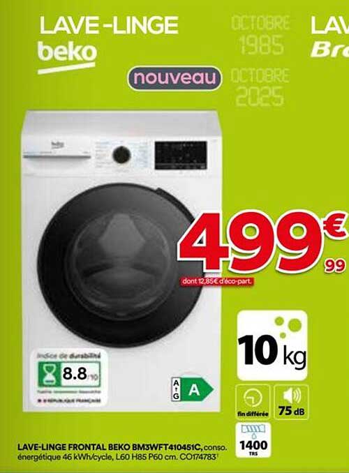 LAVE-LINGE BEKO BM3WFT410451C
