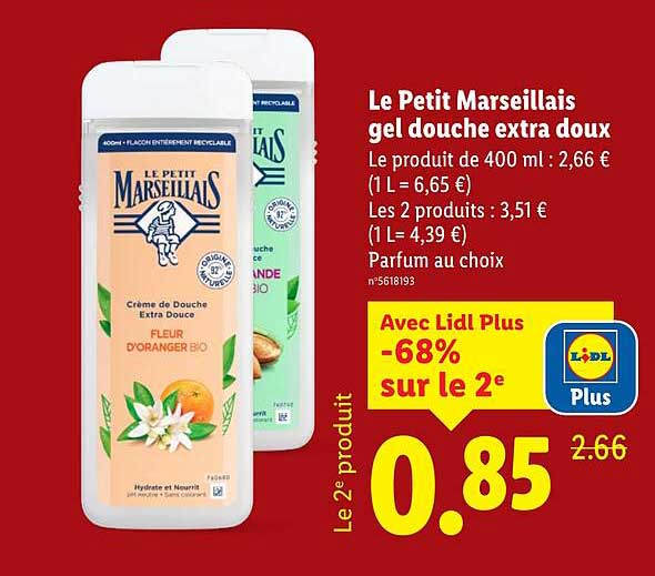 Le Petit Marseillais gel douche extra doux