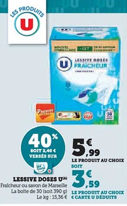 LESSIVE DOSES U(A) FRAICHEUR