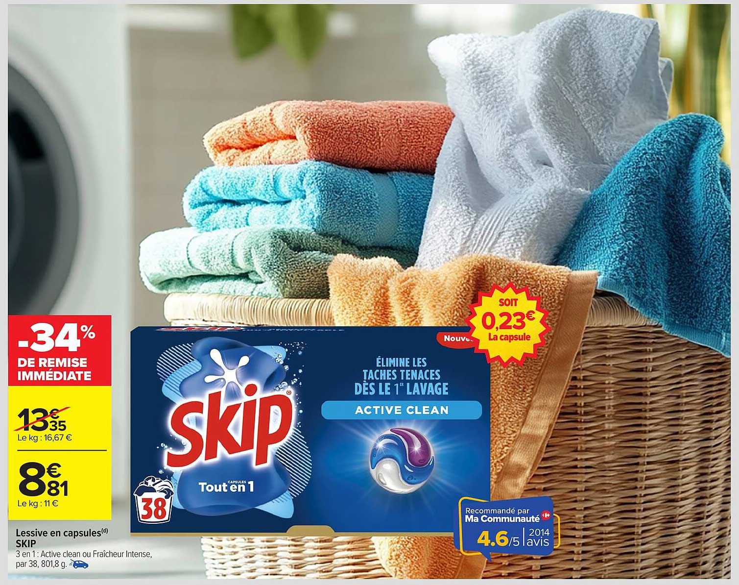 Lessive en capsules SKIP