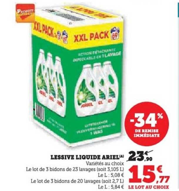 LESSIVE LIQUIDE ARIEL - Varietés au choix