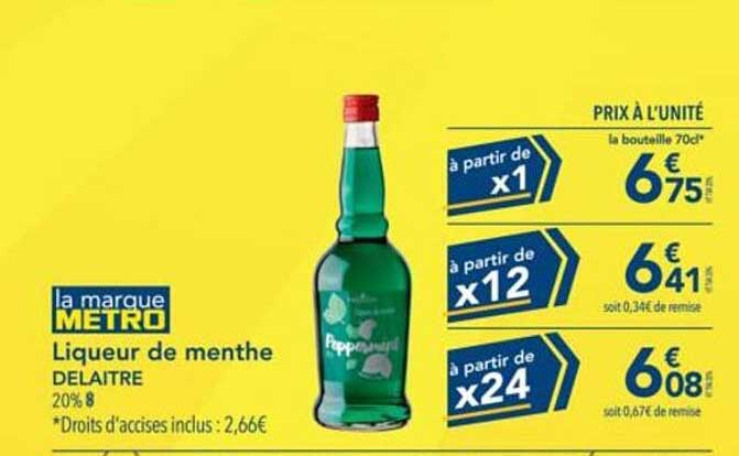 Liqueur de menthe DELAIRE 20%