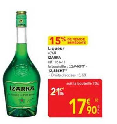 Liqueur IZARRA 40% 70cl