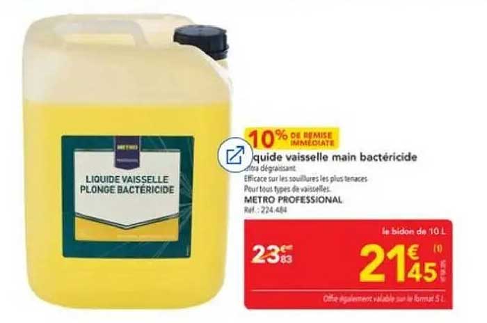 Liquide vaisselle main bactéricide