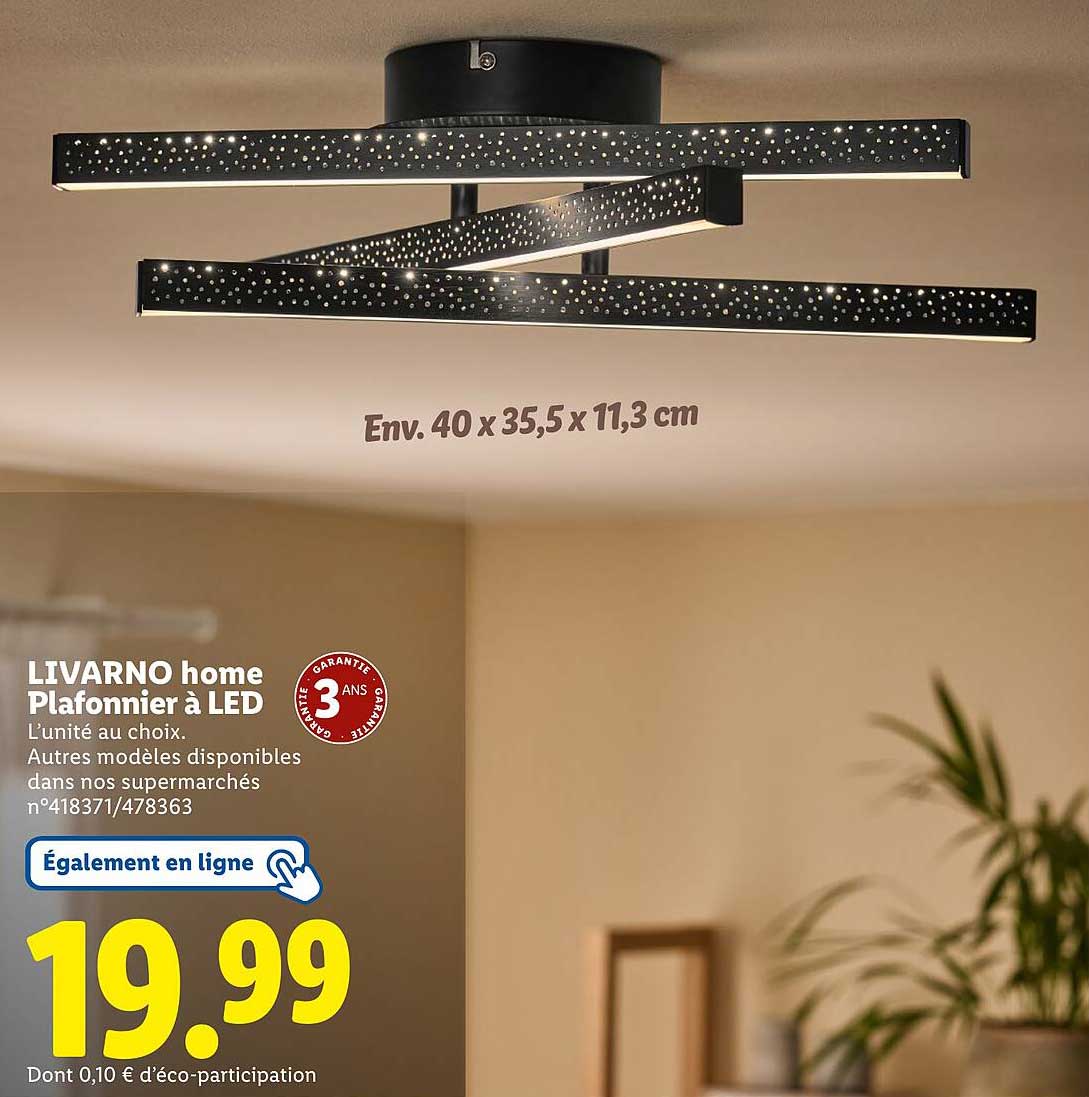 LIVARNO home Plafonnier à LED