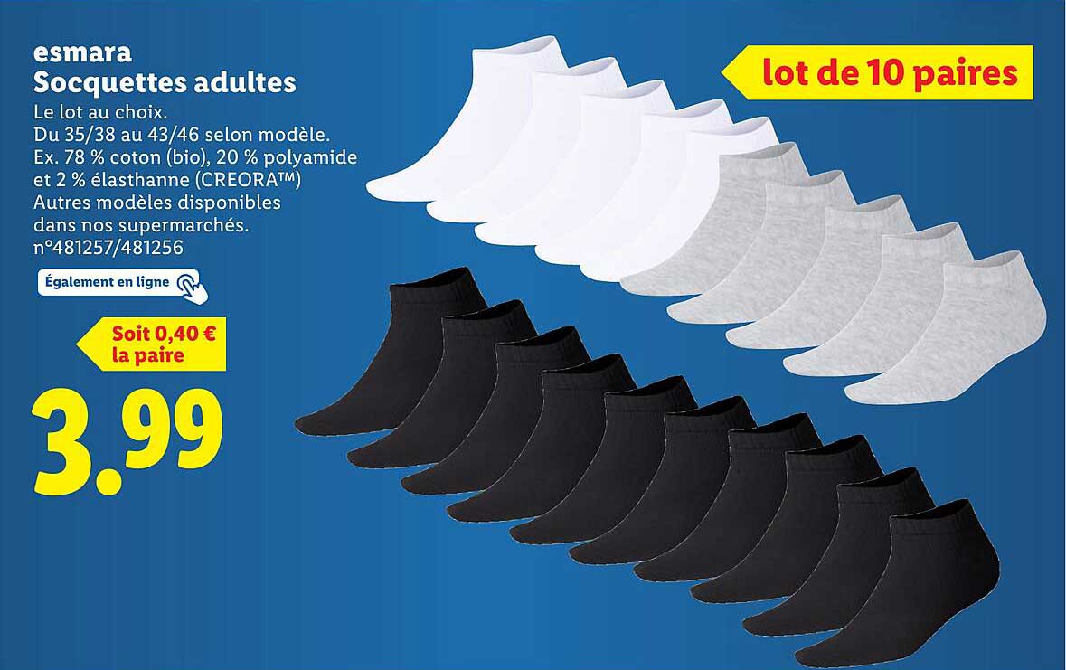 lot de 10 paires