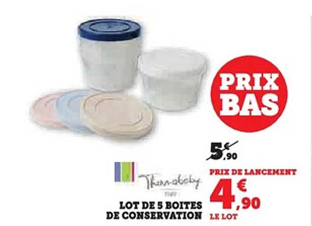 LOT DE 5 BOITES DE CONSERVATION