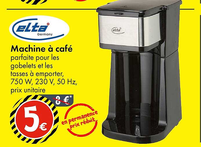 Machine à café parfaite pour les gobelets et les tasses à emporter