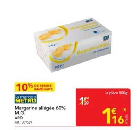 Margarine allégée 60% M.G. ARO