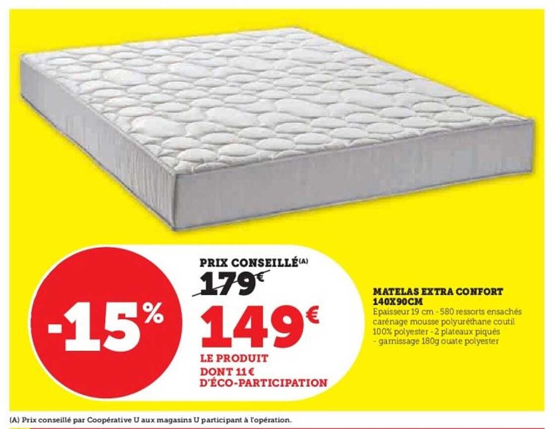 MATELAS EXTRA CONFORT 140X90CM