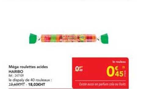 Méga roulettes acides HARIBO