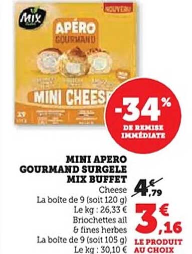 MINI APERO GOURMAND SURGELE MIX BUFFET