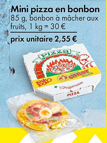 Mini pizza en bonbon