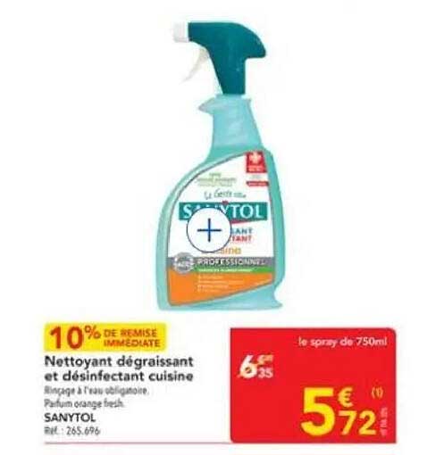 Nettoyant dégraissant et désinfectant cuisine
