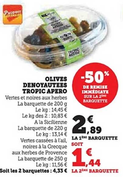 OLIVES DENOYATEES TROPIC APERO