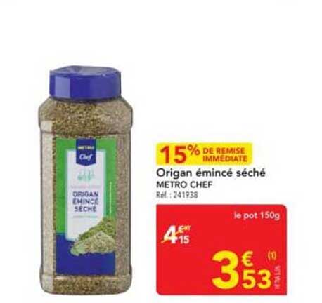 Origan émincé séché