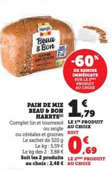 PAIN DE MIE BEAU & BON HARRYS