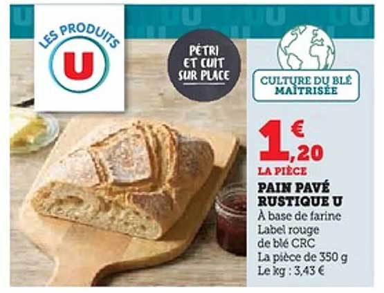 PAIN PAVÉ RUSTIQUE U