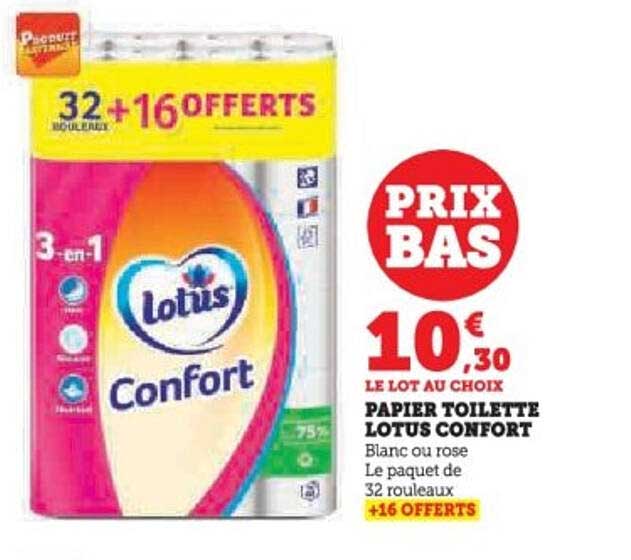PAPIER TOILETTE LOTUS CONFORT