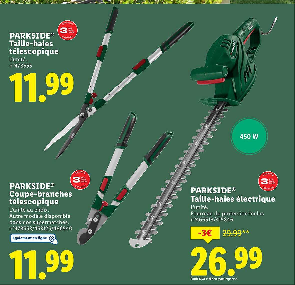 PARAUX PARKSIDE® Taille-haies électrique