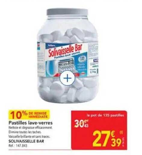 Pastilles lave-verres