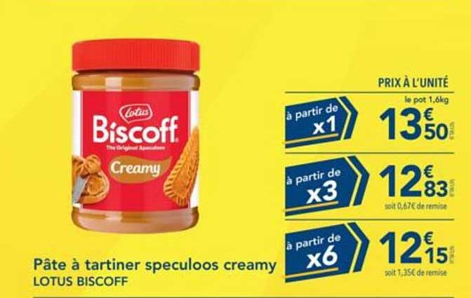 Pâte à tartiner speculoos creamy LOTUS BISCOFF