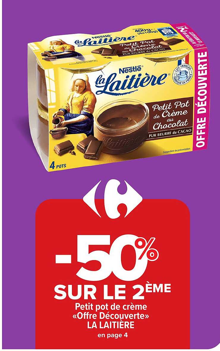 Petit pot de crème "Offre Découverte" LA LAITIÈRE