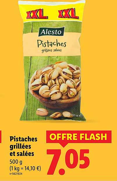 Pistaches grillées et salées