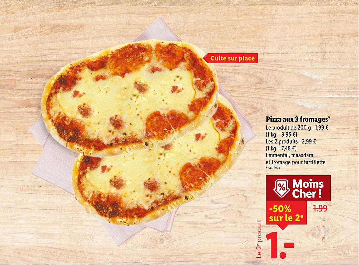 Pizza aux 3 fromages