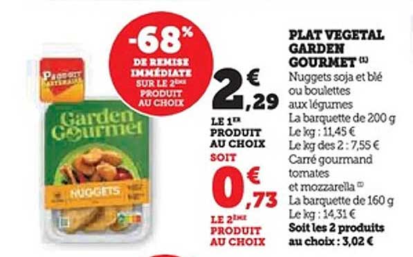 PLAT VÉGÉTAL GARDEN GOURMET