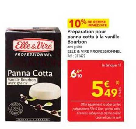 Préparation pour panna cotta à la vanille Bourbon
