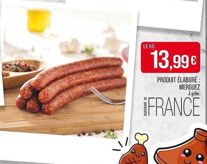 Produit élaboré : Merguez