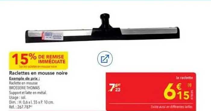 Raclettes en mousse noire