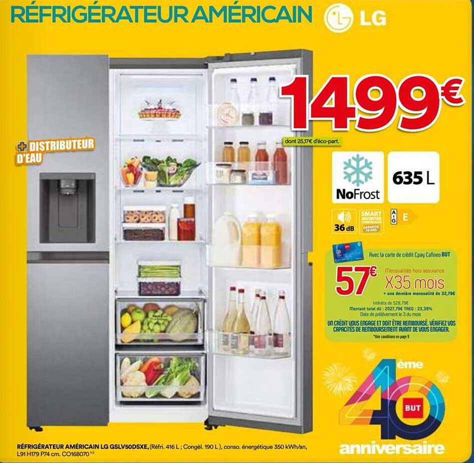 RÉFRIGÉRATEUR AMÉRICAIN LG