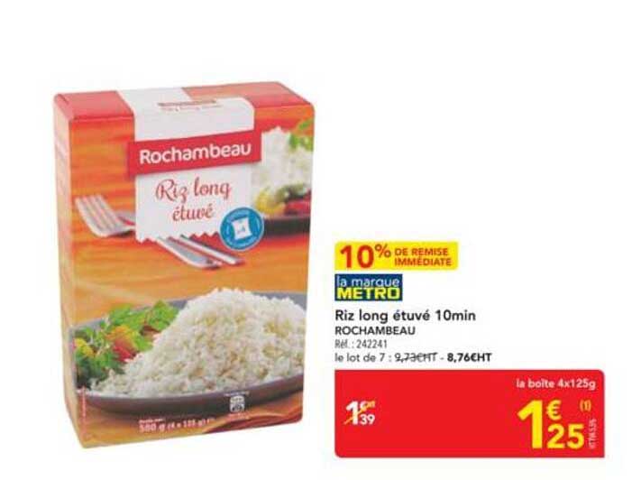 Riz long étuvé 10min ROCHAMBEAU
