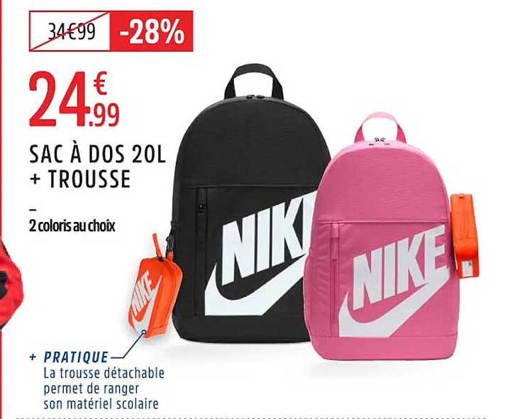 SAC À DOS 20L + TROUSSE