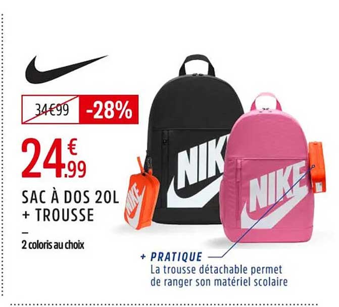 SAC À DOS 20L + TROUSSE