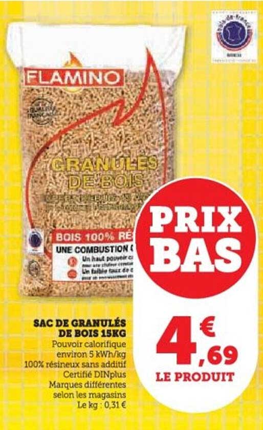 Sac de granulés de bois 15kg