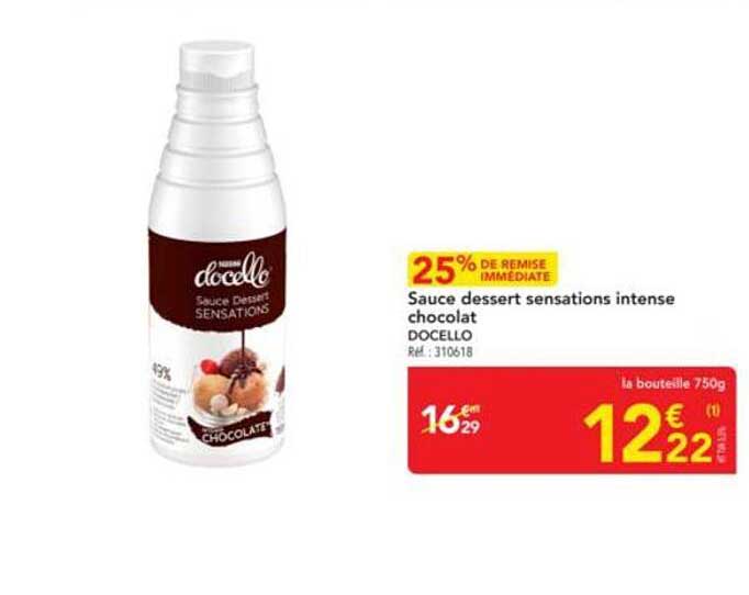 Sauce dessert sensations intense chocolat DOCELLO