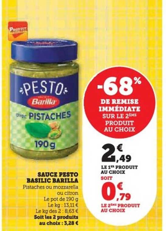 SAUCE PESTO BASILIC BARILLA