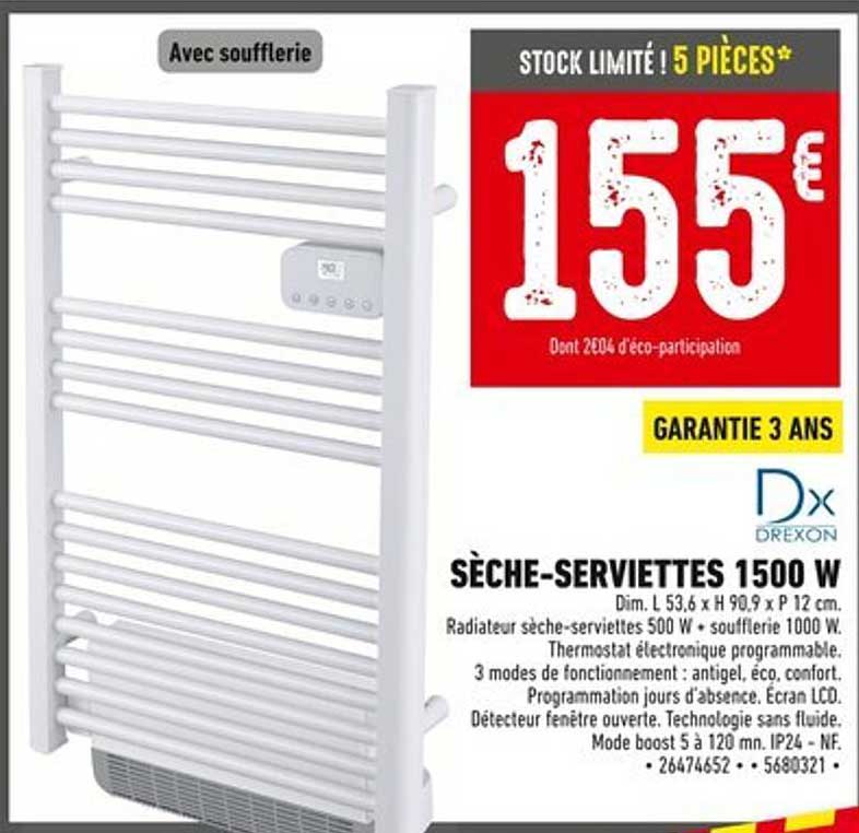 SÈCHE-SERVIETTES 1500 W