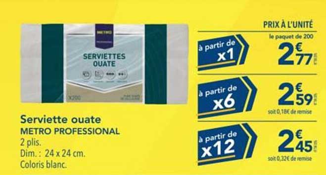 Serviette ouate METRO PROFESSIONAL