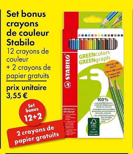 Set bonus crayons de couleur Stabilo
