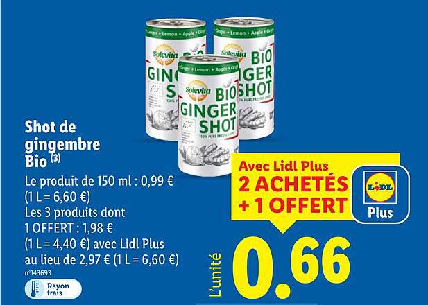 Shot de gingembre Bio