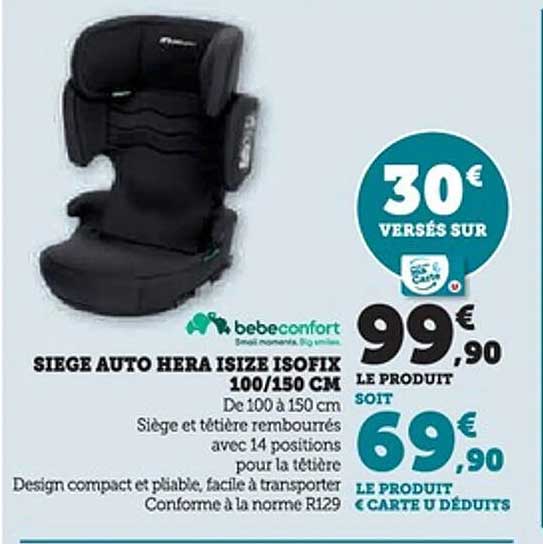 SIEGE AUTO HERA ISIZE ISOFIX 100/150 CM