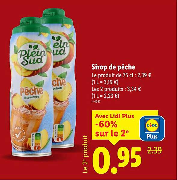Sirop de pêche